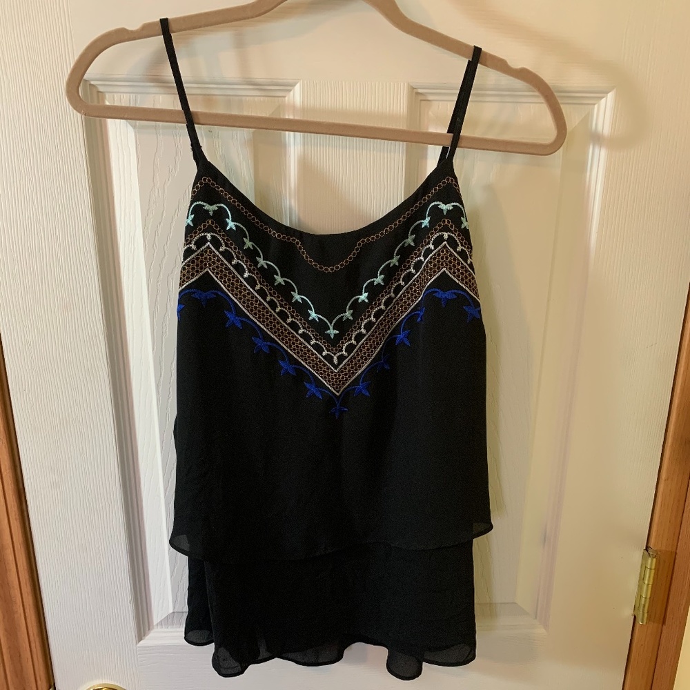 Black layered tank top